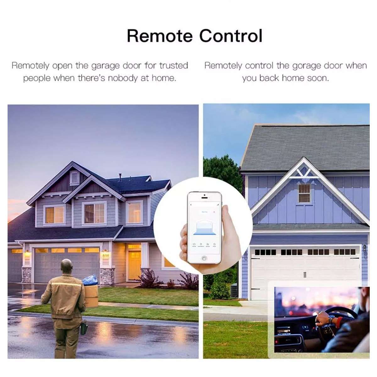 Smart WiFi Garage Gate Motor Controller Opener - Compatible with Alexa and Google Home