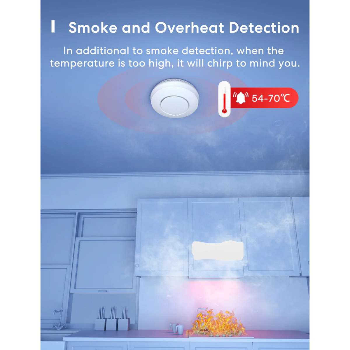 Meross Smart Smoke Alarm with Hub - works with Apple Homekit and compatible with SmartThings