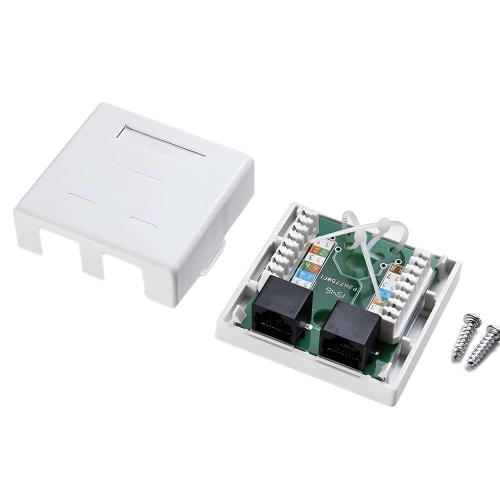 CAT5E Double Wall Box - White
