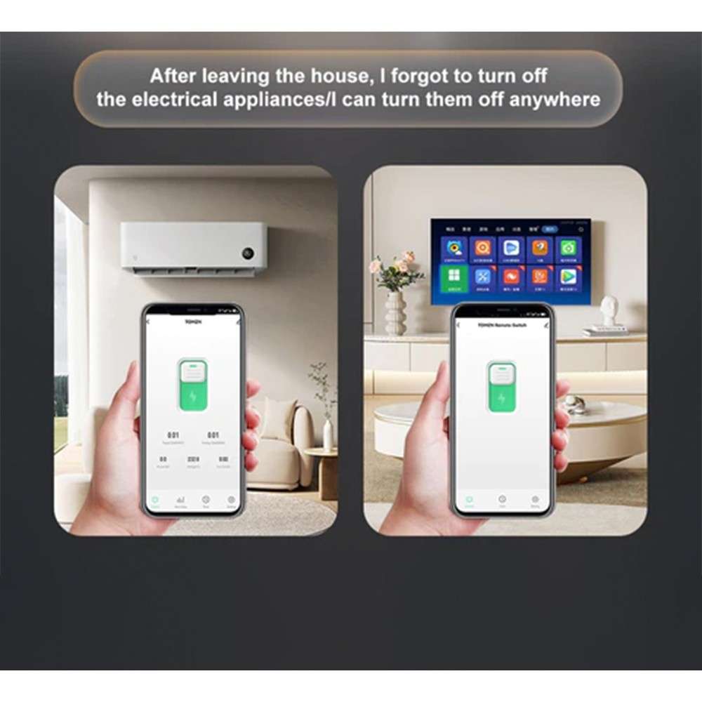 WIFI Smart Circuit Breaker Type Timer - 63A with Power KWh Monitoring - Tuya Smart App - Geyser Time