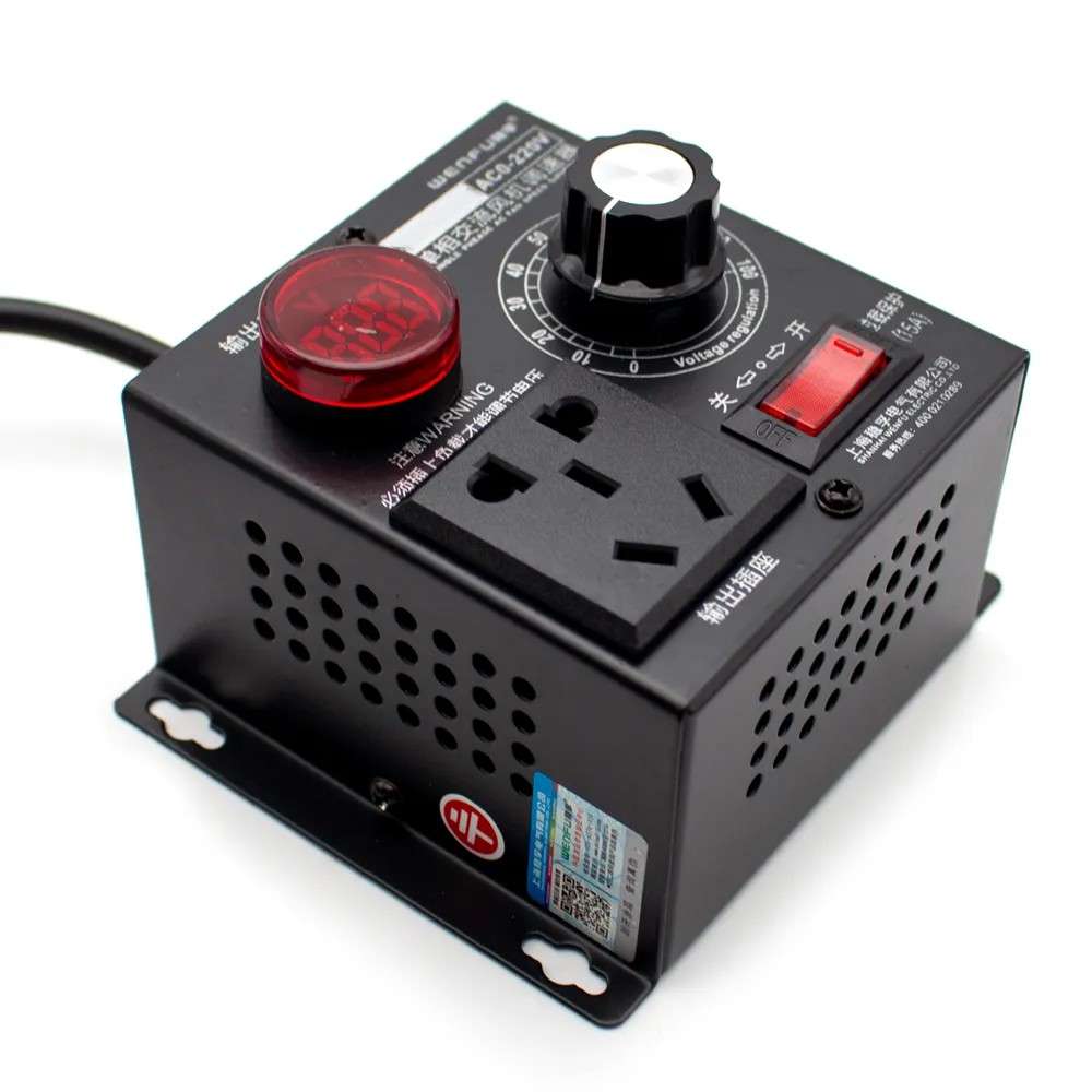 Fan Control Controller AC 220V 4000W Variable Step Down Voltage Converter Transformer Motor Speed