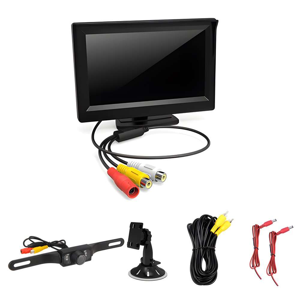 Universal Reverse Camera Kit - Camera / Screen / Mount Bracket