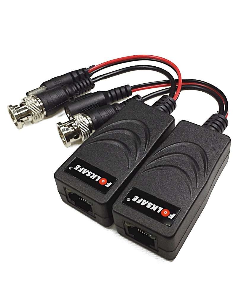 Folksafe Single Channel HD Passive Video & Power Balun - Folksafe