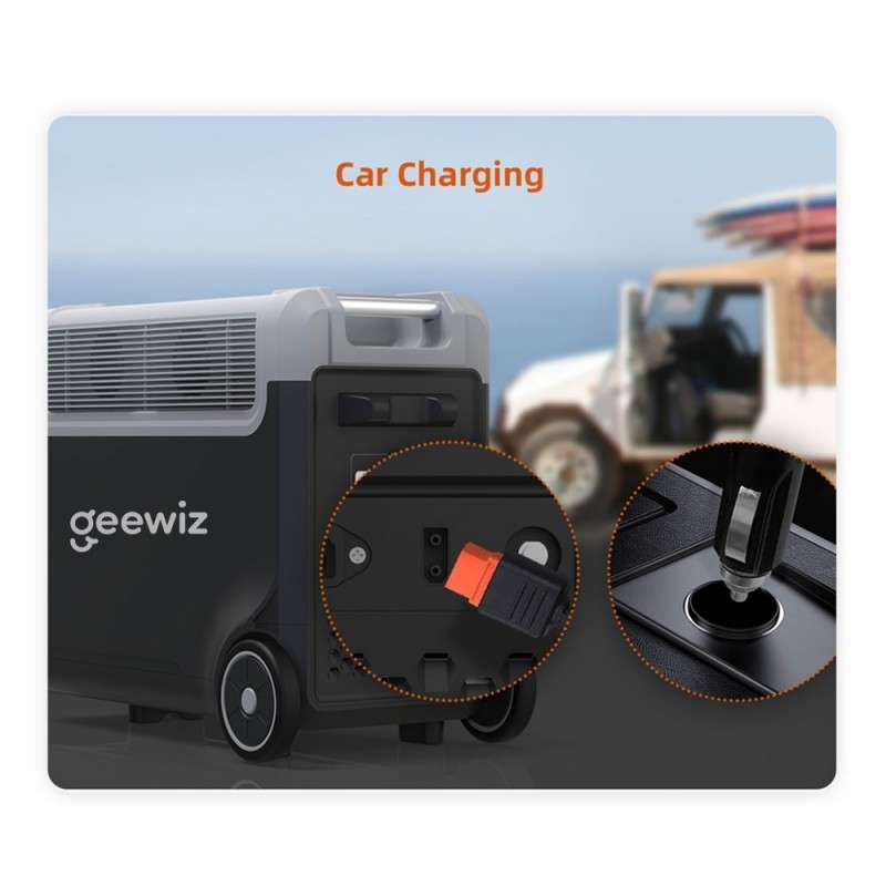 Geewiz 3600w Portable UPS Power Station - 3840Wh LIFEPO4 / Pure Sine Wave / 3HR Quick Charge / 3x SA