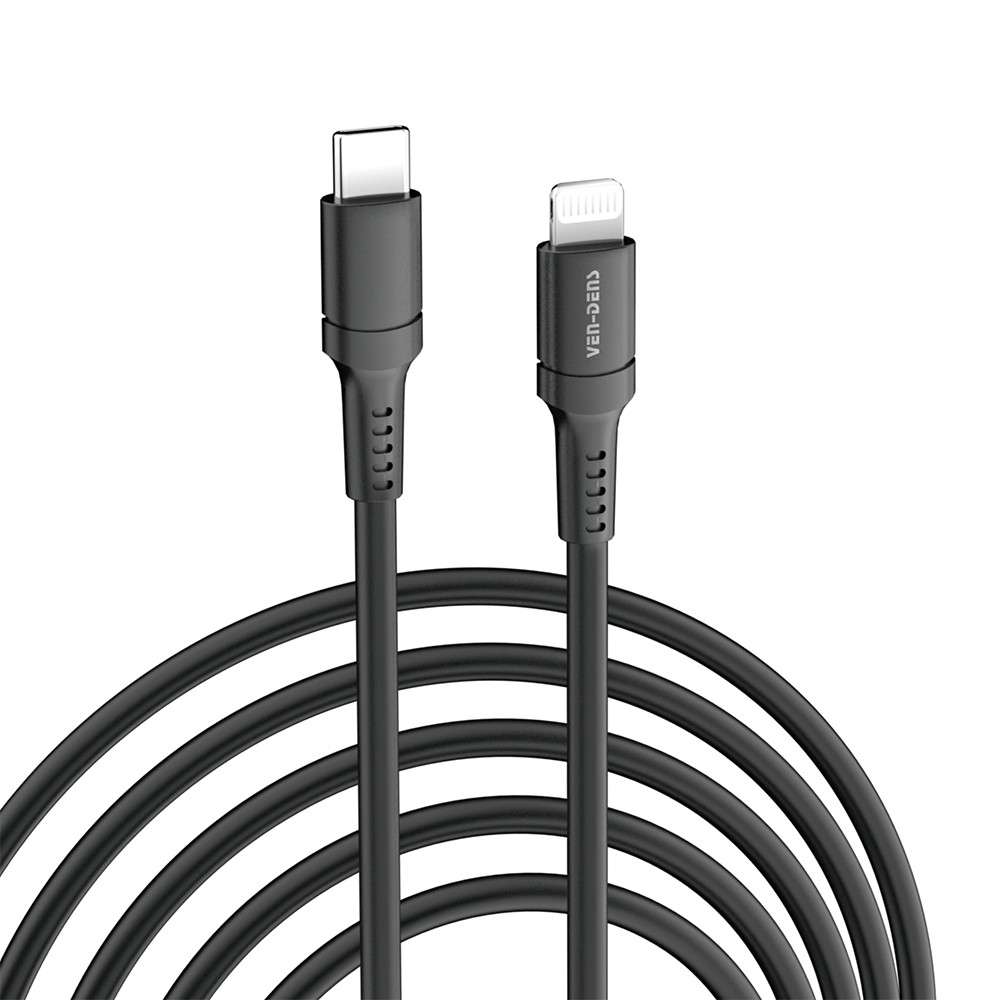 Ven-Dens Data Sync & Charging Cable (USB-C to Lightning) - 1.5m / 20W / 5V