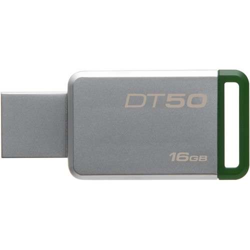 Kingston DT50/16GB 16GB DataTraveler 50 USB 3.0 Flash Drive Green - Kingston