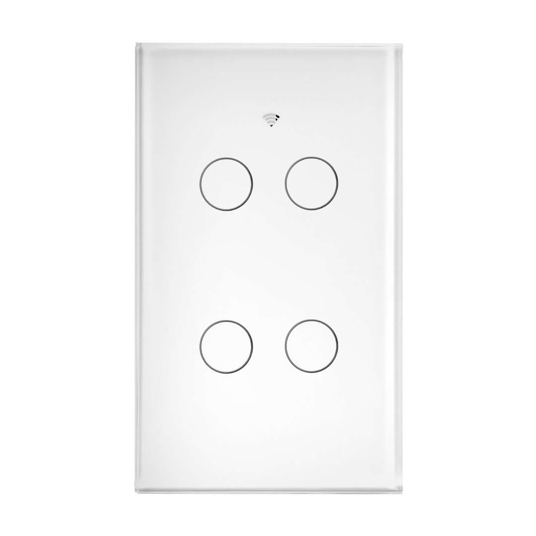 GeeWiz Wifi Smart Light Switch (NO NEUTRAL REQUIRED) - TUYA + Capacitor 4 Gang