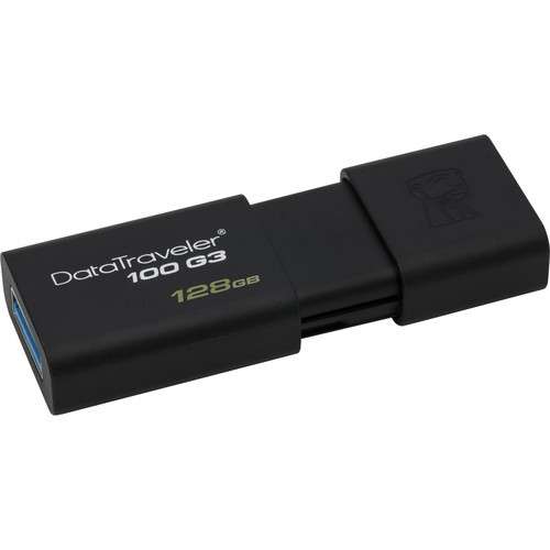 Kingston (DT100G3/128GB) 128GB Data Traveler 100 G1 USB 3.0 Flash Drive - Kingston