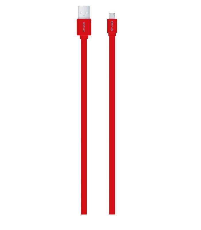 Astrum A53036-N Charge / Sync Cable Micro USB 5P Flat Red - Astrum