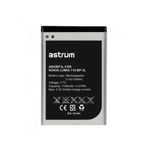 Astrum ANOBP3L Replacement Battery for Nokia LUMIA 710 - BP-3L (A73555-B) - Astrum