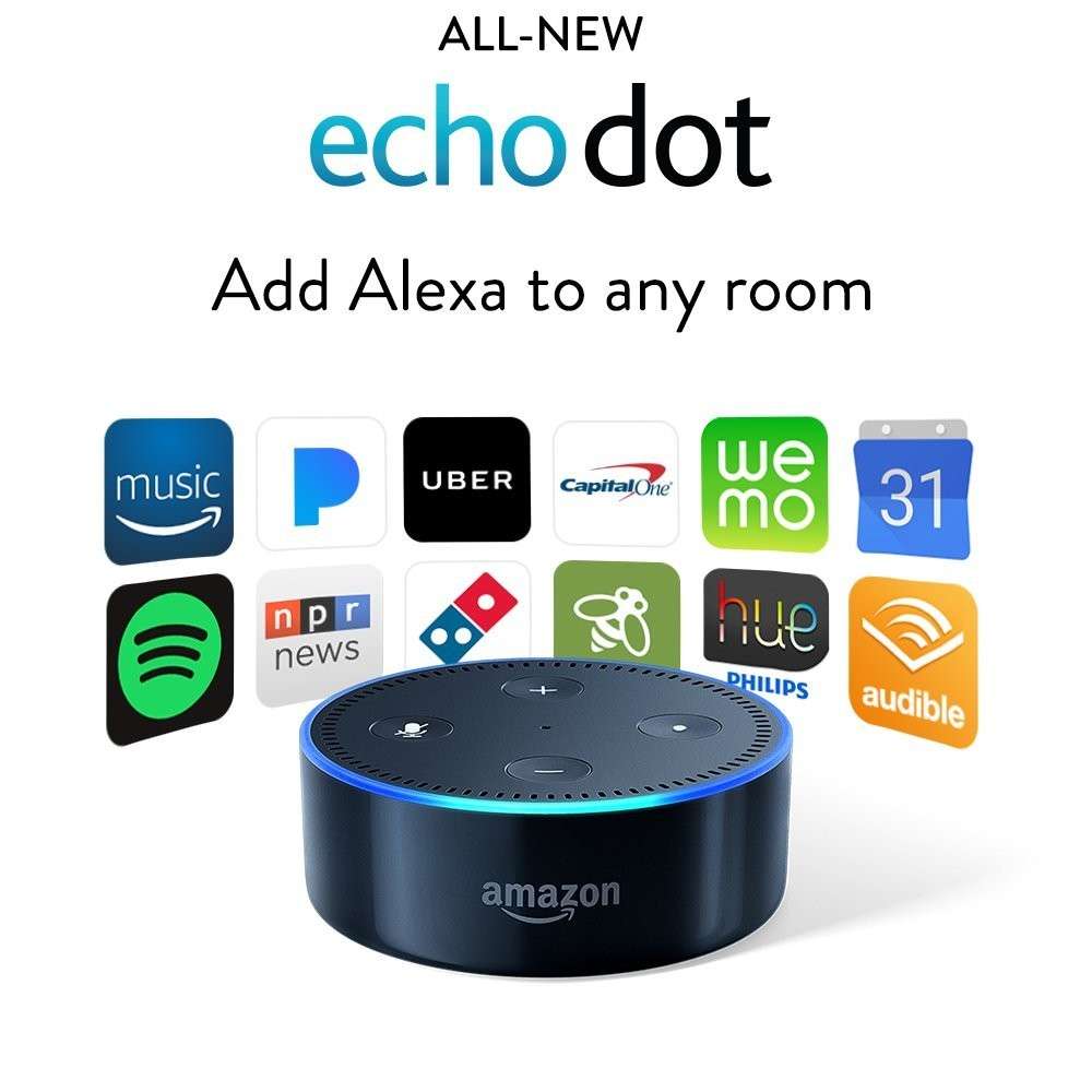 Amazon Echo Dot Smart Speaker (2nd Generation) - Black