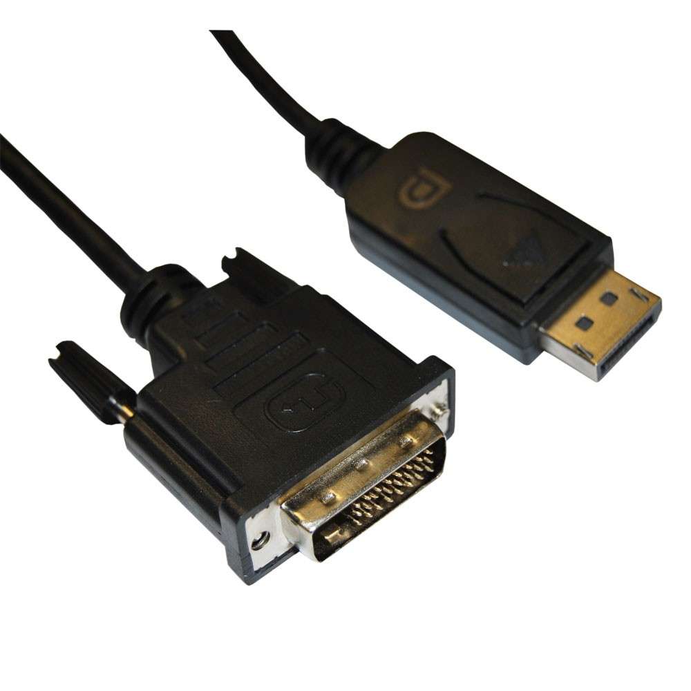 Unbranded DVI001  Display Port To DVI-D Cable 1.8 m Long - Unbranded