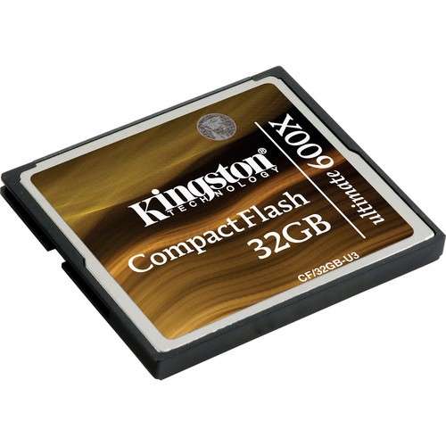 Kingston 32GB CompactFlash Memory Card Ultimate 600x (CF/32GB-U3) - Kingston