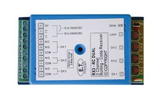 ET SW42-5 Receiver 1 Channel Rolling Code (434) Blue - E.T.System