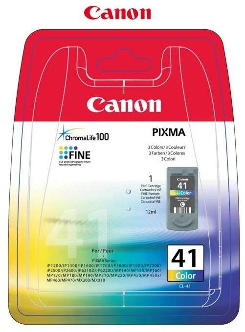 Canon 0617B032 - CL-41 COLOUR INK BLISTER W/SEC - COLOUR INK CARTRIDGE - Canon