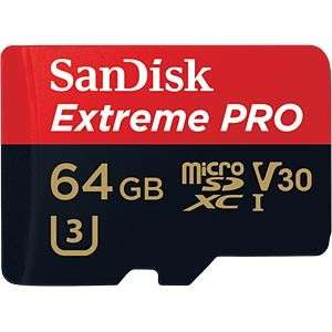 Sandisk Extreme Pro microSDXC 64GB + SD Adapter + Rescue Pro Deluxe 95MB/s V30 UHS-I - SanDisk