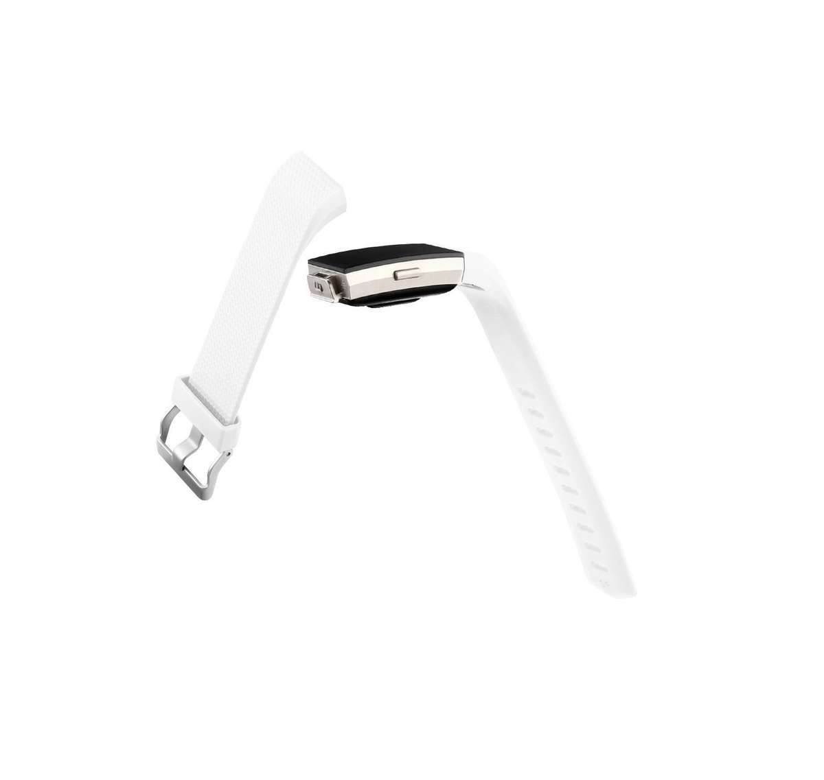 Fitbit Charge 2 Silicon Band - Adjustable Replacement Strap - WHITE, Small