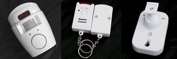 Motion Detector Alarm Kit - Remote Controlled On/Off - 197g