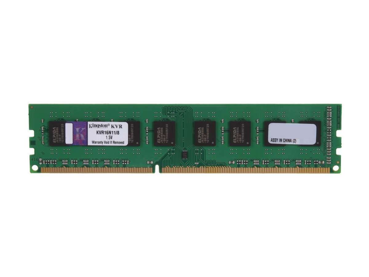 Kingston ValueRAM 8 GB 1600MHz DDR3 (PC3-12800) Non-ECC CL11 240 Pin DIMM Motherboard Memory  -