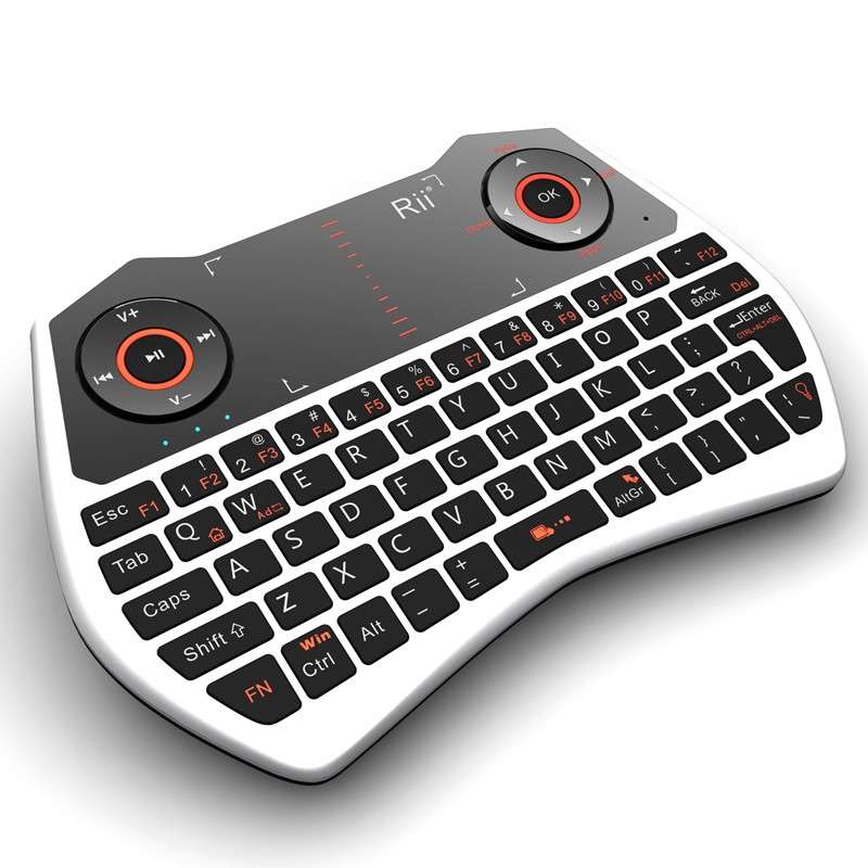Rii Wireless Backlight Touchpad Keyboard White - Rii Tek