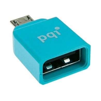 PQI Connect 204 Micro USB 2.0 OTG Storage Adapter for Android Devices Color Blue - PQI