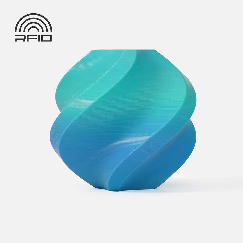 Bambu Lab PLA Basic Gradient Filament - 1.75mm - 1kg - Includes Reusable Spool Ocean to Meadow