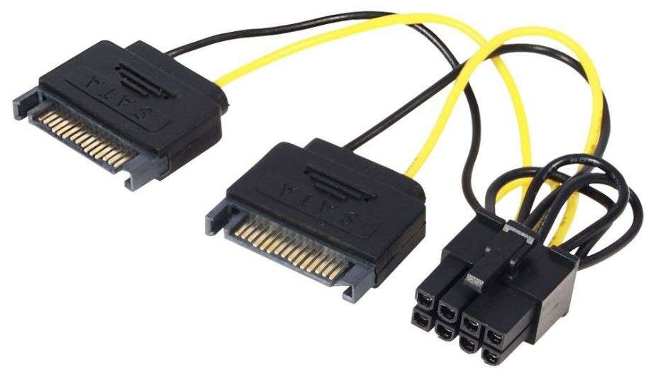 Unbranded MOCAB11 2x SATA Male to 8 Pin Graphics Card Power Connector - Unbranded