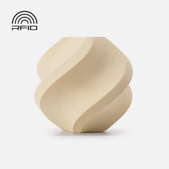 Bambu Lab PLA Wood Filament 1.75mm - 1kg - with Bambu Reusable Spool White Oak (13106)