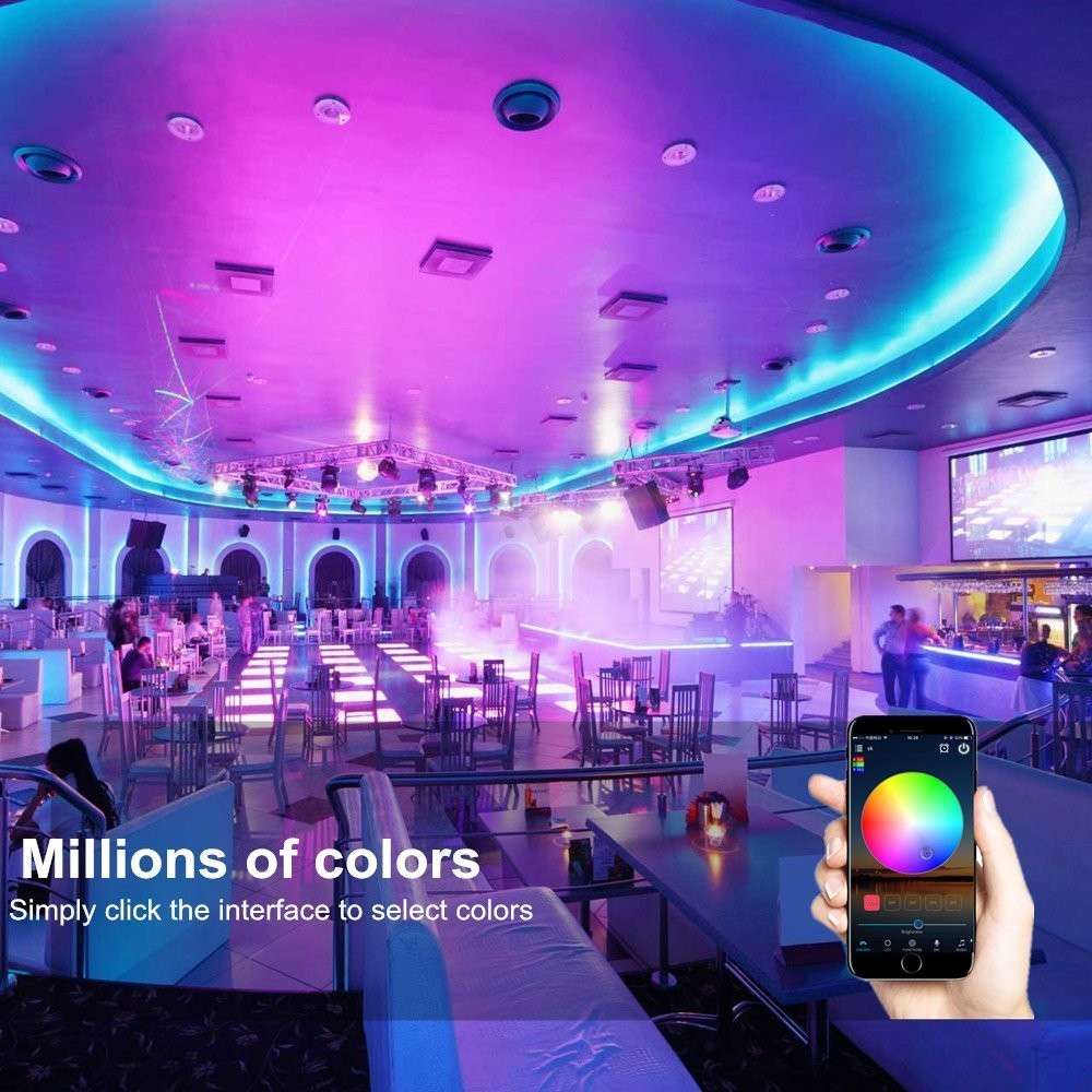 10m RGB Wifi Smart LED Strip Light kit with DC12V Power Supply - alexa/google home enabled - 0.75kg