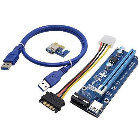 Microworld PCIE-3 PCI-E Riser Cable Vertical Mount 4 Pin - Microworld