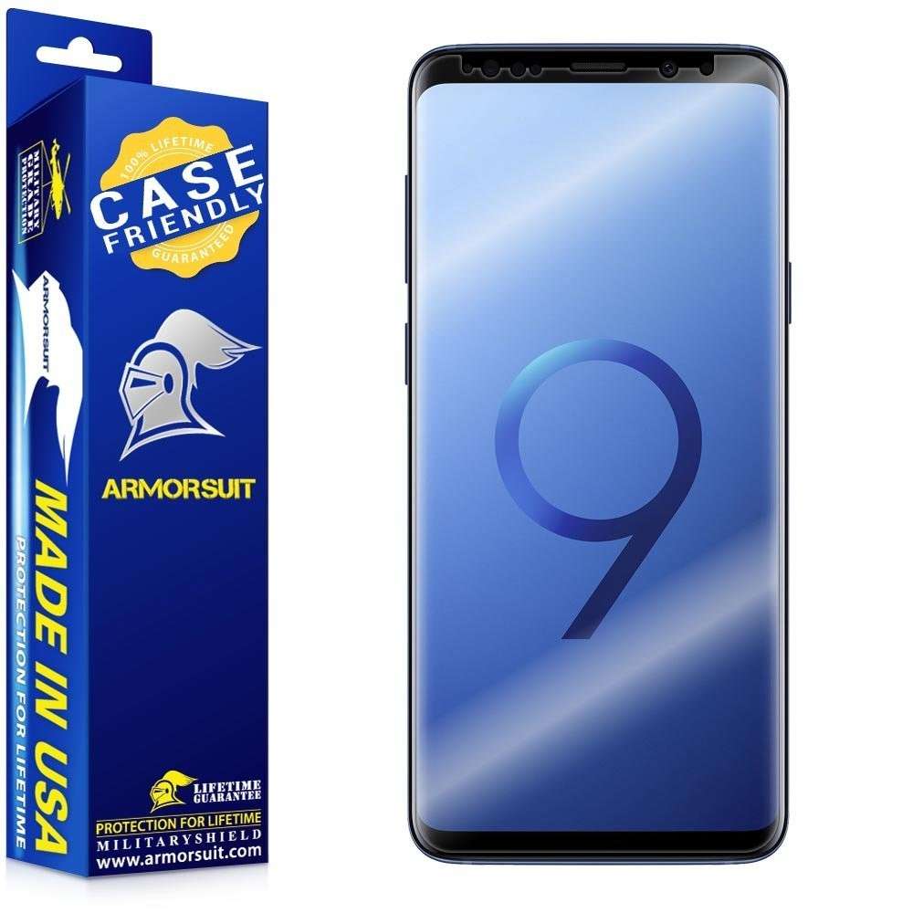ARMORSUIT MILITARYSHIELD-Samsung Galaxy S9 Plus Screen Protector FULL EDGE coverage - Case Friendly