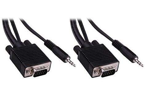 Unbranded VGA400  VGA 15 pin Male to VGA 15 pin Male with Stereo Audio Cable 1.8 m - Unbranded