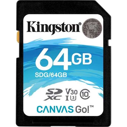 Kingston SDG/64GB   64GB Canvas Go! UHS-I SDXC Memory Card - Kingston
