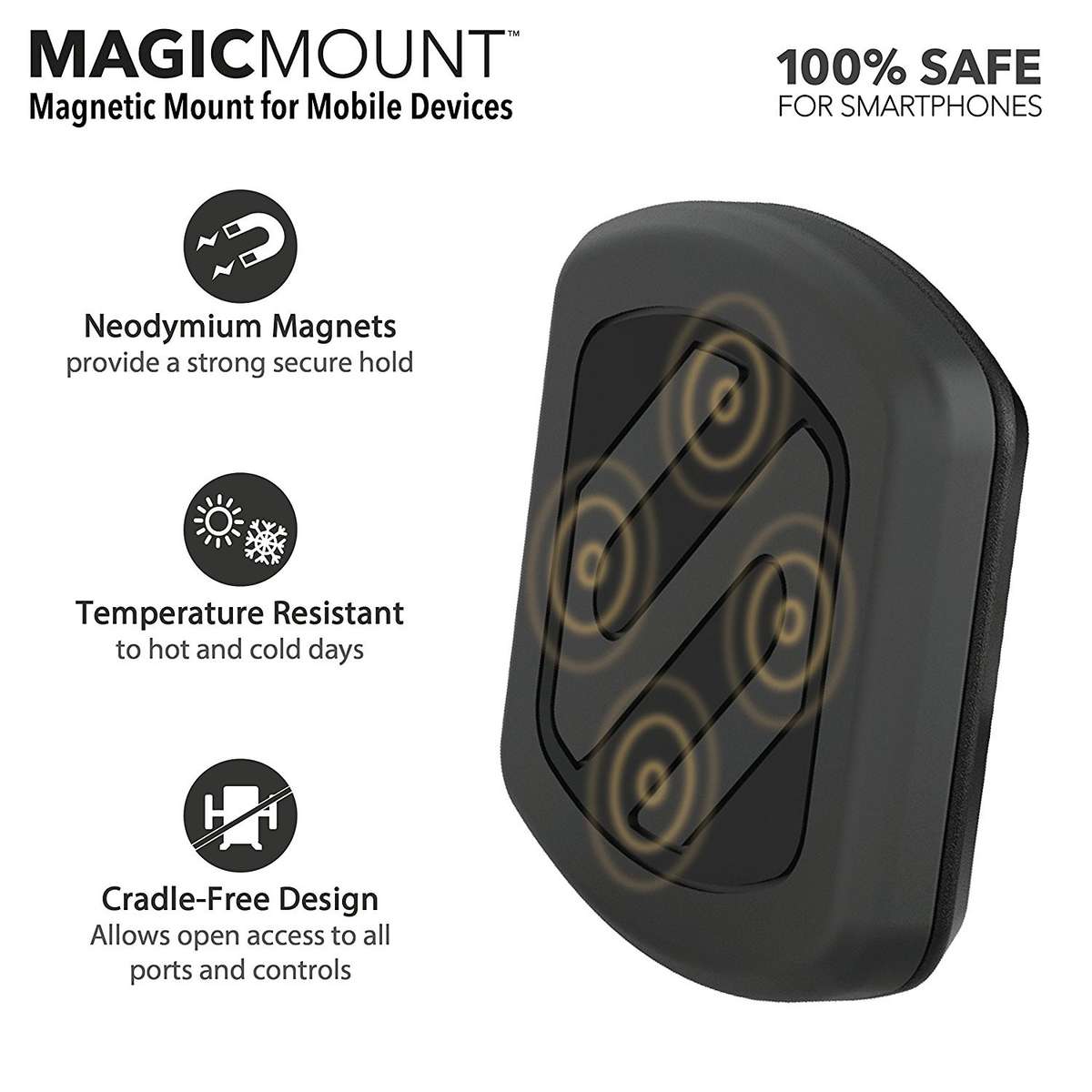 SCOSCHE MAGKIT MagicMount Universal Magnetic Dash Mount - 0.13g