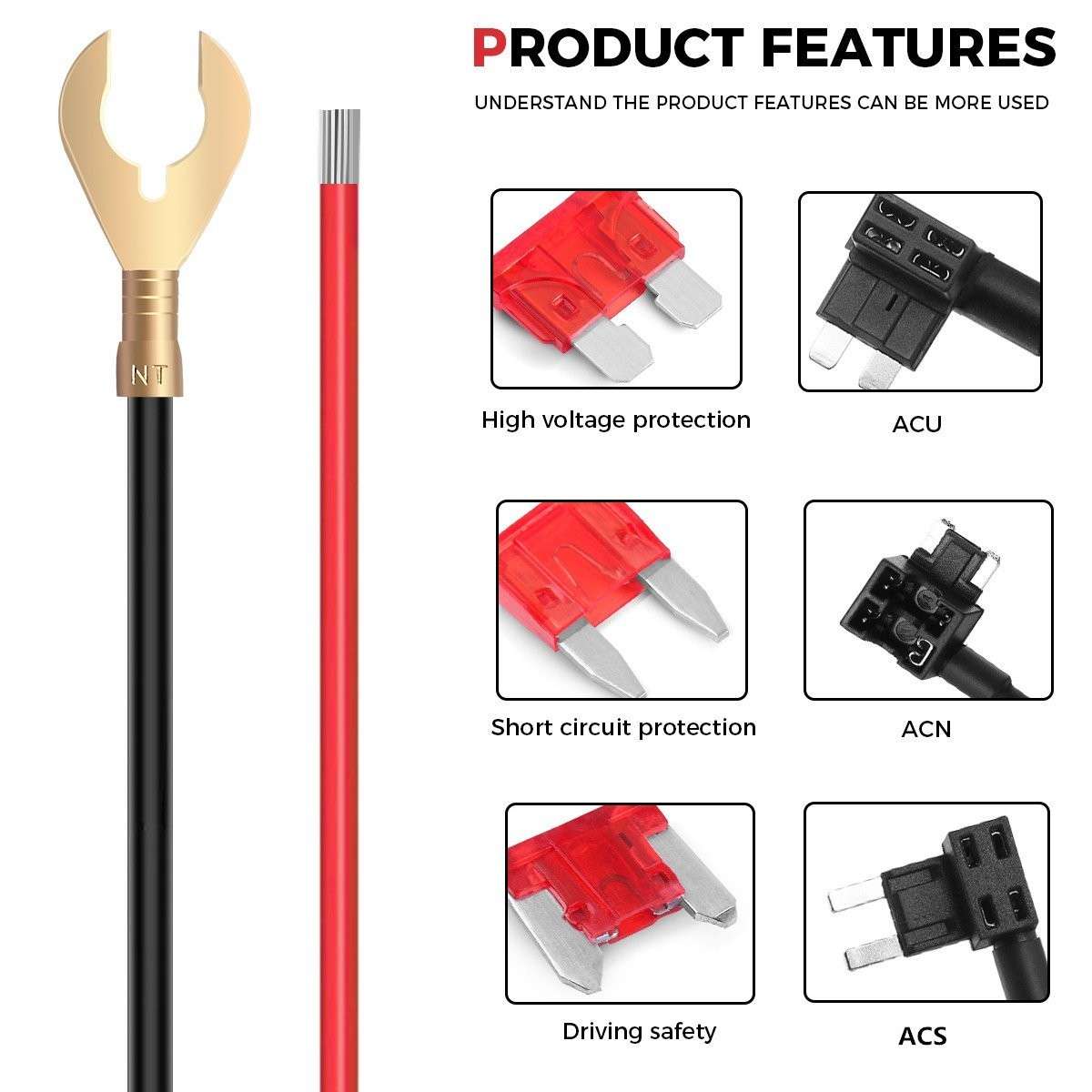 Dashboard Dash Cam Camera Hardwire Kit - 137g