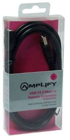 Amplify   AMP6009/BK  USB Extension Male to Female  Cable - 2m - Amplify
