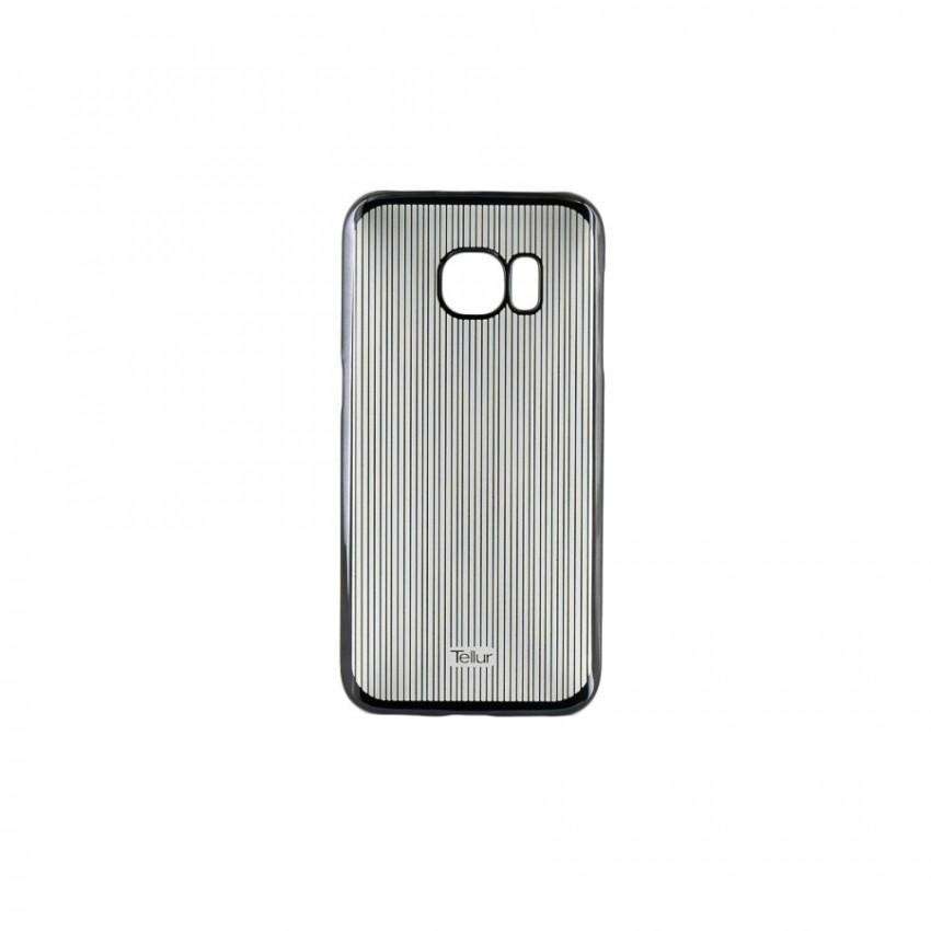 Tellur Hard Case Cover Vertical Stripes for Samsung S7 Edge, Black