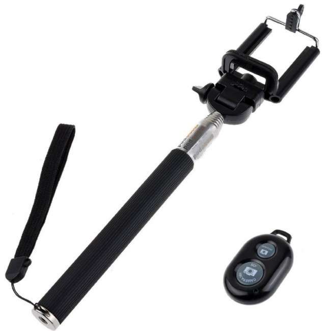 Bounce   BO-5002-BK  Pose Series Black Bluetooth Selfie Stick - Bounce