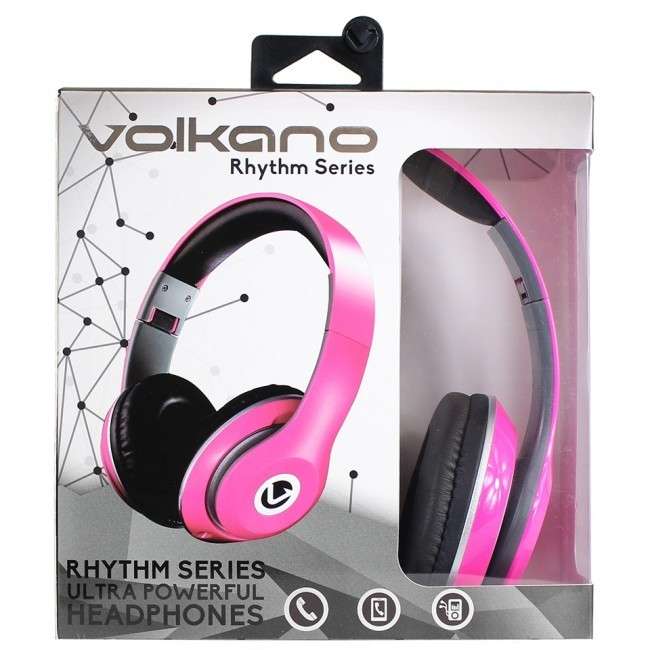 Volkano  VK-20000-PK  Rhythm Series Headphones - Pink - Volkano