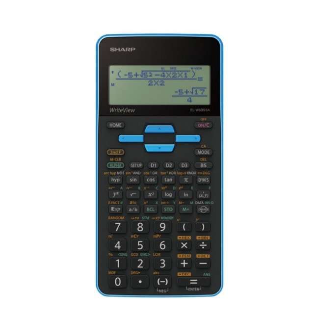 Sharp  EL-W535SA-BBL  Scientific Calculator 330 Functions -Blue - Sharp