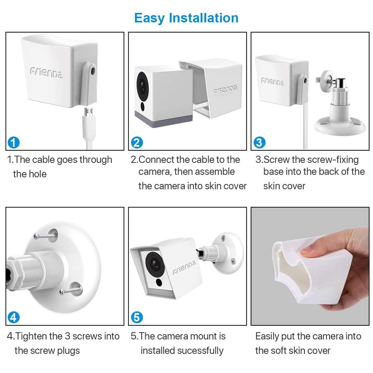 Outdoor Camera Cover for Wyze Cam 1080p HD Camera and iSmart Alarm Spot Camera with Security Wall