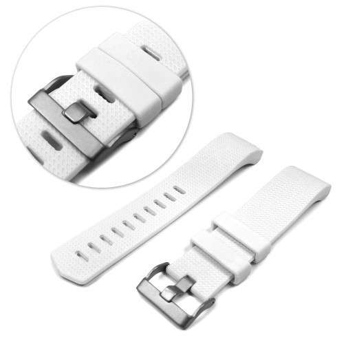 Tuff-Luv  C9_66  Silicone Strap / Wristband and Clasp For Fitbit Charge 2 -White - Tuff-Luv