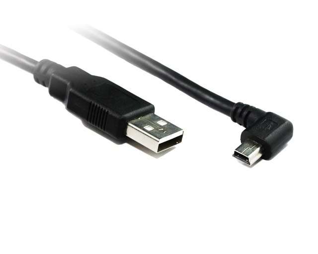 1M USB2.0 2X AM TO MINI BM BLACK CABLE (CU216)