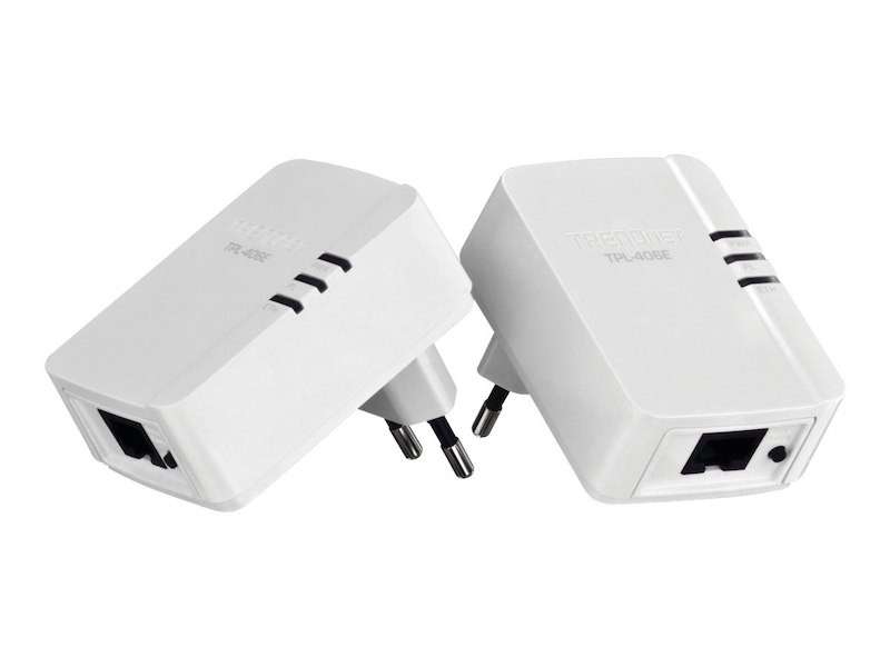 TRENDnet TPL-406E2K 500Mbps Compact Powerline AV Adapter Kit  - TRENDnet