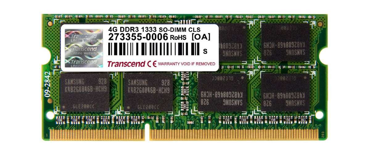 Transcend 4GB SO-DIMM Memory for Notebook