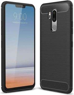 Tuff-Luv D3_99 Brushed and Carbon Fiber Effect Shockproof Shell Case for LG G7 ThinQ - Tuff-Luv