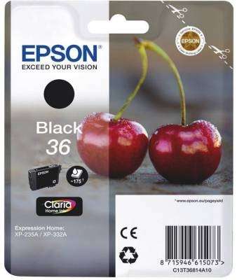 Epson ET36814A10 Singlepack Black 36 Claria Home Ink - Epson