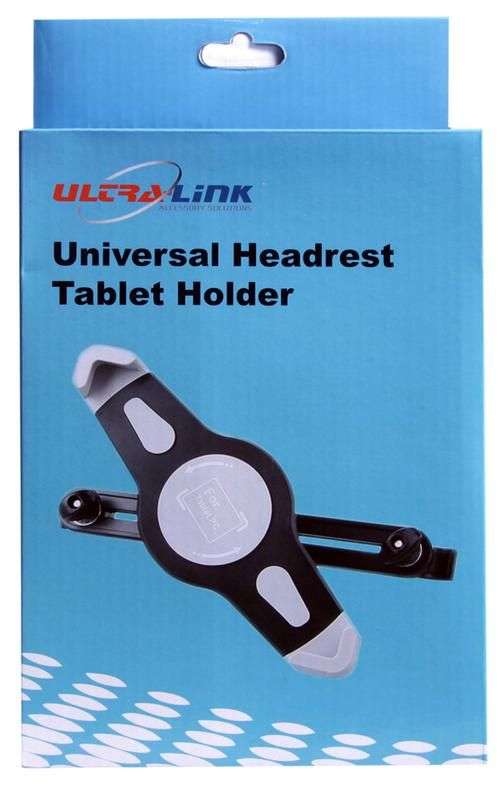 Ultra Link UL-HTM01 Universal Headrest Tablet Holder 7-11" - Black & Grey