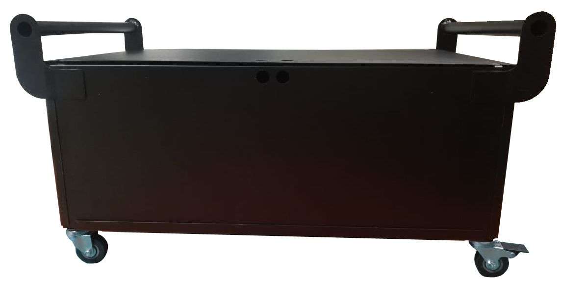 12V Steel Battery Cabinet with wheels - 4x 100ah (quad) batteries