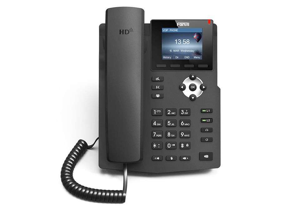 Fanvil 2SIP Colour Screen VoIP Phone with PSU
